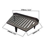 Leaf Urn Lipped 16" Fireplace Grate