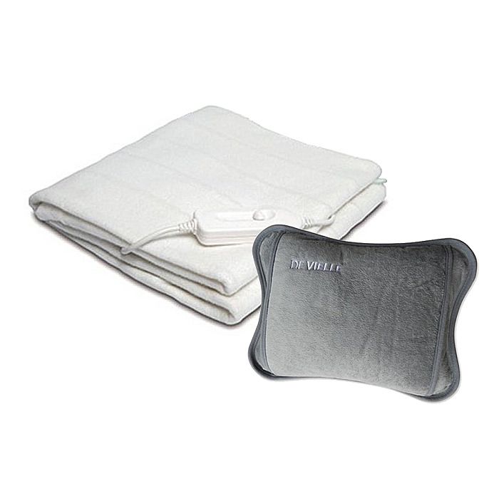 DeVielle Single Electric Blanket and Electric Hot Water Bottle Ray