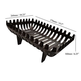 De Vielle Black Dog Basket 16 inch Dog Fire Grate 