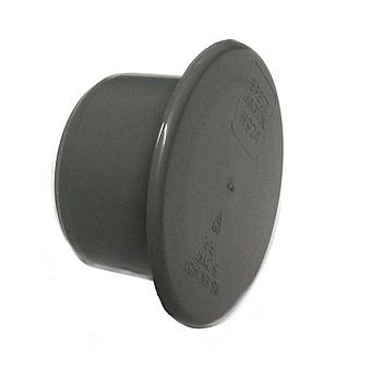 50mm Waste Socket Plug W984 Grey