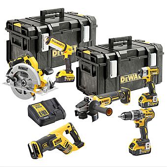 DeWalt DCK623P3 18v XR Compact Brushless 6 Piece Kit with 3x 5.0Ah Batteries & 2x Kit Boxes