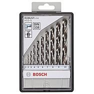 Bosch Robust Line 10 Piece HSS Ground Metal Drill Set 1-10mm 2607010535