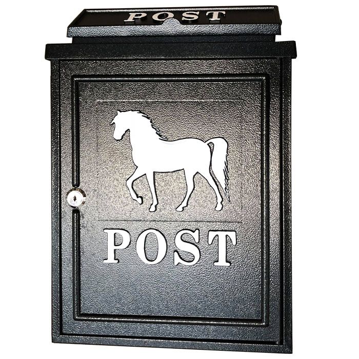 DeVielle Traditional Diecast Post Box with White Horse Ray Grahams