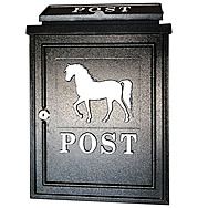 DeVielle Traditional Diecast Post Box with White Horse