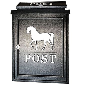 DeVielle Traditional Diecast Post Box with White Horse