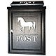 DeVielle Traditional Diecast Post Box with White Horse