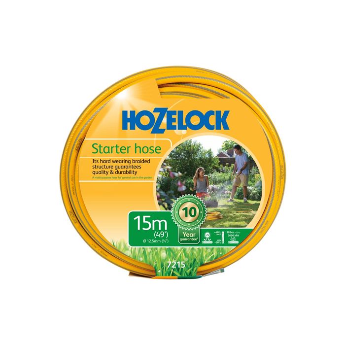 Hozelock 7215 Starter General Purpose Garden Hose 15m - Ray