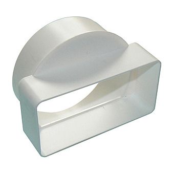 100mm Rectangular Flat to 100mm Round Short Ducting Connector