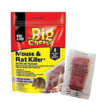 The Big Cheese STV222 Mouse and Rat Killer Soft Pasta Bait 6 Pack