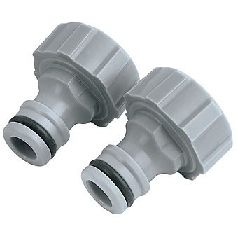 Draper 25906 Outdoor Tap Connector 3/4" Twin Pack