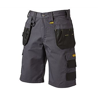 Picture of DEWALT Cheverley Mens Work Shorts Grey-Black