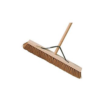 24in Soft Coco Platform Broom Complete With 4ft Handle