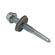 12G 5.5 X 38mm Hex Head Heavy Duty Tek Self Drilling Screw & G16W Washer 100 Pack