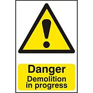 Spectrum 4106 Danger Demolition In Progress Sign