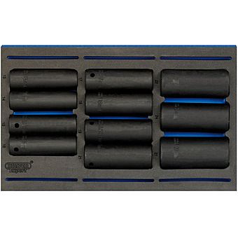 Draper 63483 Half Inch Square Drive Deep Impact Socket Set - Quarter EVA Tray