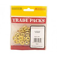 Centurion 78237 Screw Cap Washers Electro Brass Number 8 100 Pack