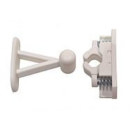 White Plastic Door Catch With Fittings