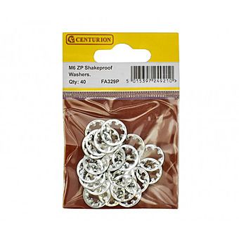 M6 ZP Shakeproof Washer (Pack of 40)