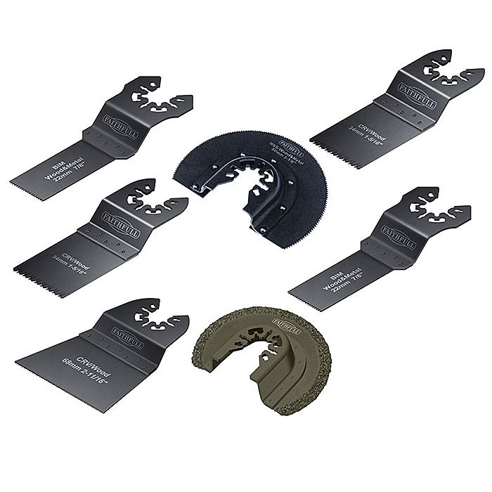 Faithfull FAIMFKIT7 7 Piece MultiFunction Tool Blade Set Ray Grahams