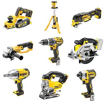 DEWALT 9 Piece 18V Cordless Powertool Kit + 3 x 5.0Ah Batteries