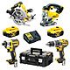 DEWALT 18V Cordless Drill Twinpack Plus Circular Saw + Jigsaw (2 x 5.0Ah)