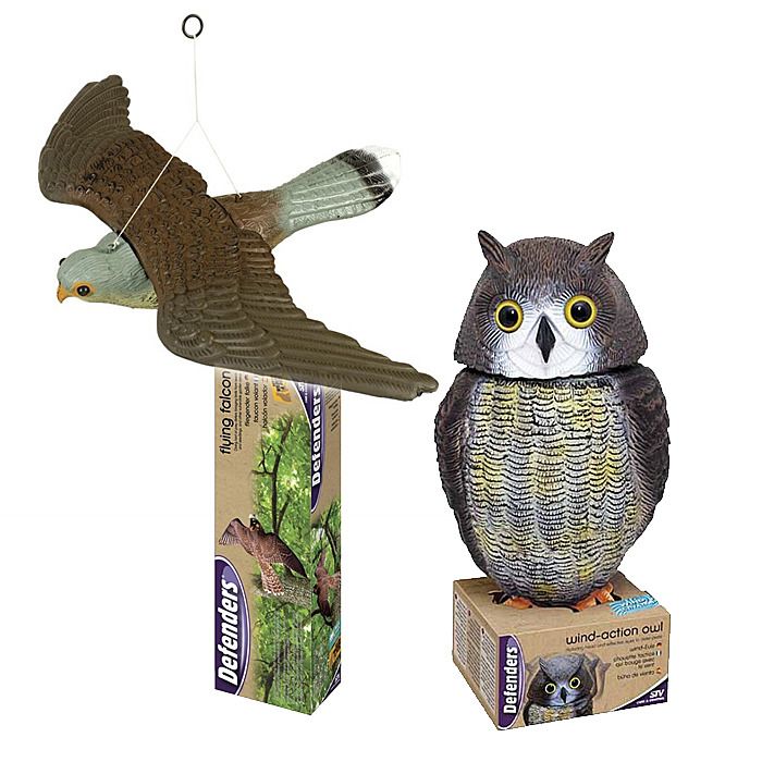 STV Plastic Flying Falcon & Perched Owl Deterrent Twin Pack Ray
