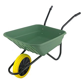 Shire 90 Litre Green Puncture Proof Wheelbarrow