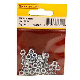 Centurion FA242P M4 ZP Steel Hex Nuts  (Pack of 40)