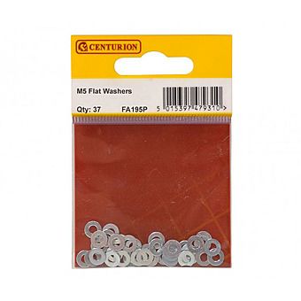 M5 Washers 37pc Zinc Plated 5mm