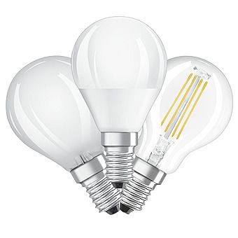 Picture of Osram 4-5W = 40W Warm White LED Light Bulb Round Golf Ball E14