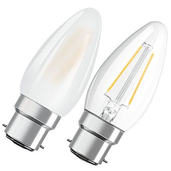 Picture of Osram 4W = 40W Warm White LED Candle Light Bulb 470lm B22d