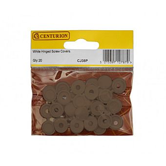 Brown Hinged Screw Covers 20 Pack CJ38P