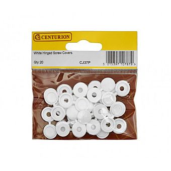 Centurion CJ37P White Hinged Screw Covers (20PK)