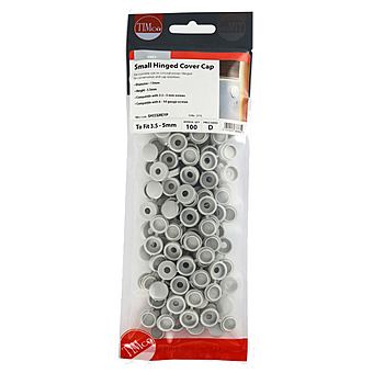 Picture of Timco Small Hinged Screw Cap 100pc - 3.5-5mm