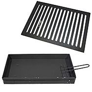 Valencia 18 Inch Flat Dog Fire Grate And Ash Pan Set
