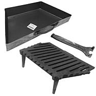 Firestar 16 Inch 2 Leg Fire Grate And Ash Pan Set