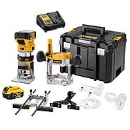 DEWALT DCW604P2T 18V Cordless 1/4" Router 2 x 5.0Ah DCW604 Kit