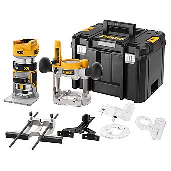 DEWALT DCW604NT 18V XR 1/4 Inch Cordless Router DCW600 Body, Bases & Case Only