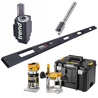 DEWALT DCW604 Cordless Router + Trend Hinge Jig Kit