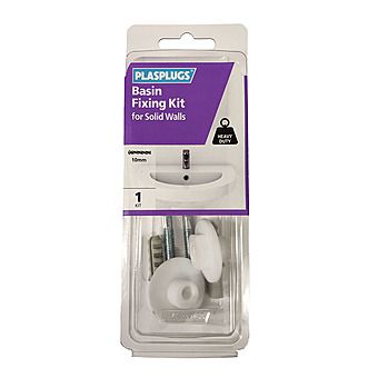 Plasplugs Basin Fixing Kit For Solid Walls