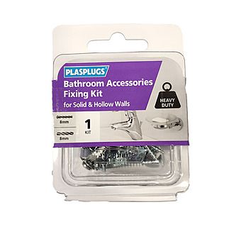 Plasplugs Bathroom Accessories Fixing Kit For Solid And Hollow Walls