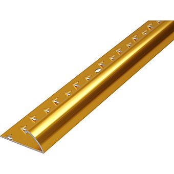 Interfloor Gold Finish Polished Aluminium Carpet Bar Finishing Edge 2700mm