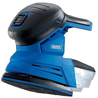 Draper 55657 D20 20V Tri-Base Cordless Detail Sander - Body Only