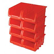Silverline Red Stacking Box 8 Pack