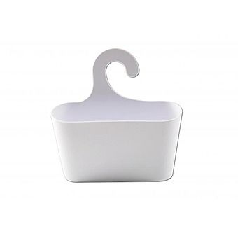 Croydex White Plastic Hook On Shower Caddy