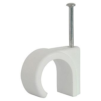 Picture of 22mm Plastic Nail In Pipe Clip