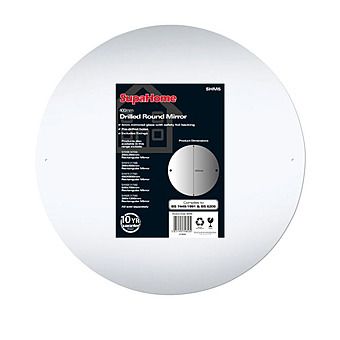 SupaHome 400mm Predrilled Round Mirror