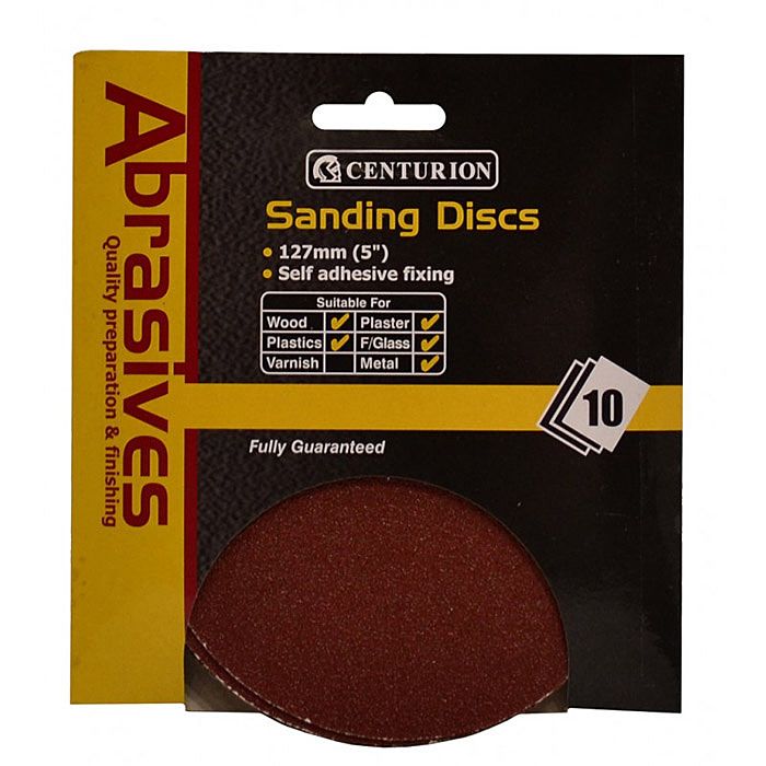125mm Assorted Self Adhesive Circular Sanding Discs10pk Ray Grahams
