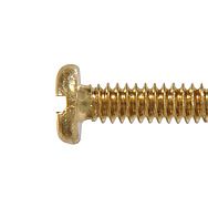 M4 x 80mm Brass Round Machine Screws