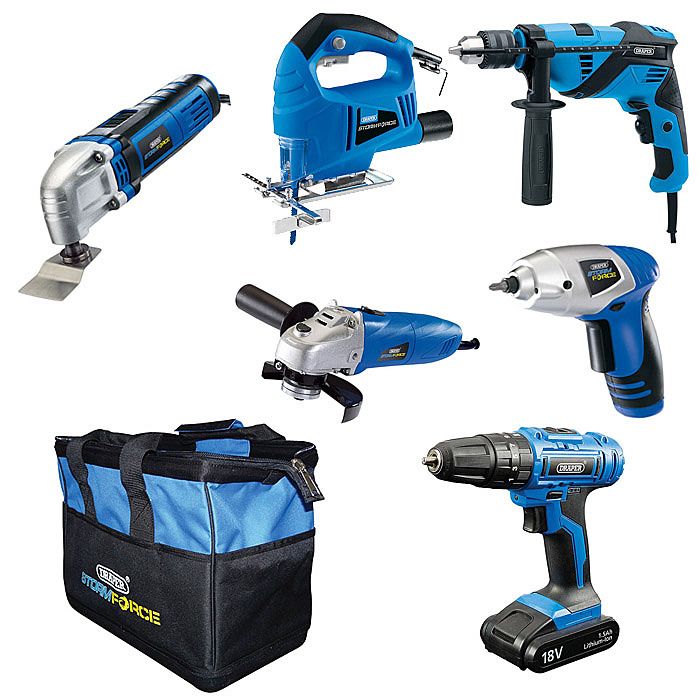 Draper 93117 6 Piece Power Tool Kit With Kit Bag Ray Grahams DIY Store